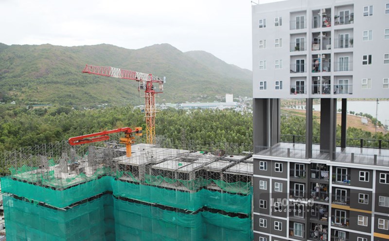 The Tan Dai Minh 2 - Lamer 2 social housing project (Quy Nhon Nam ward, Gia Lai) is under construction. Photo: Hoai Phuong