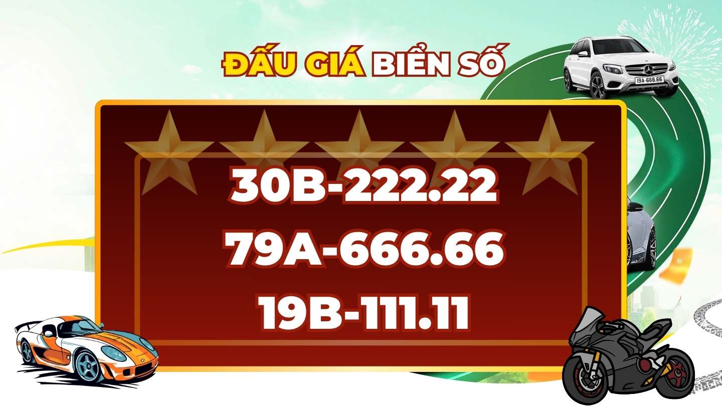 La liste des plaques d'immatriculation ngu quy super belles disponibles lors de la vente aux encheres de l'apres-midi du 24 juillet