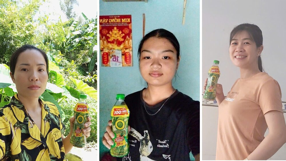 Cac khach hang may man trung giai Nhi tu chuong trinh khuyen mai “Khong Do, he khong stress”. Ảnh: Tan Hiep Phat