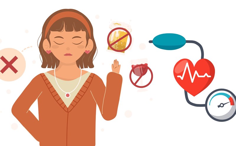 Limiting alcohol and beer is a must-do before bed to help control blood pressure. Graphics: Thanh Thanh