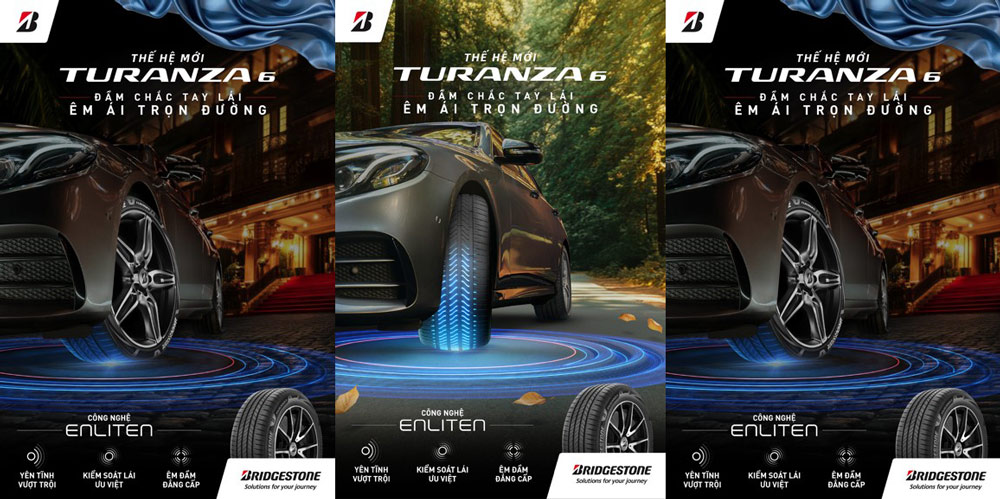 Bridgestone launches the TURANZA 6 high-end tire line in the Vietnamese market with many diverse tire sizes. Photo: Provided by the enterprise