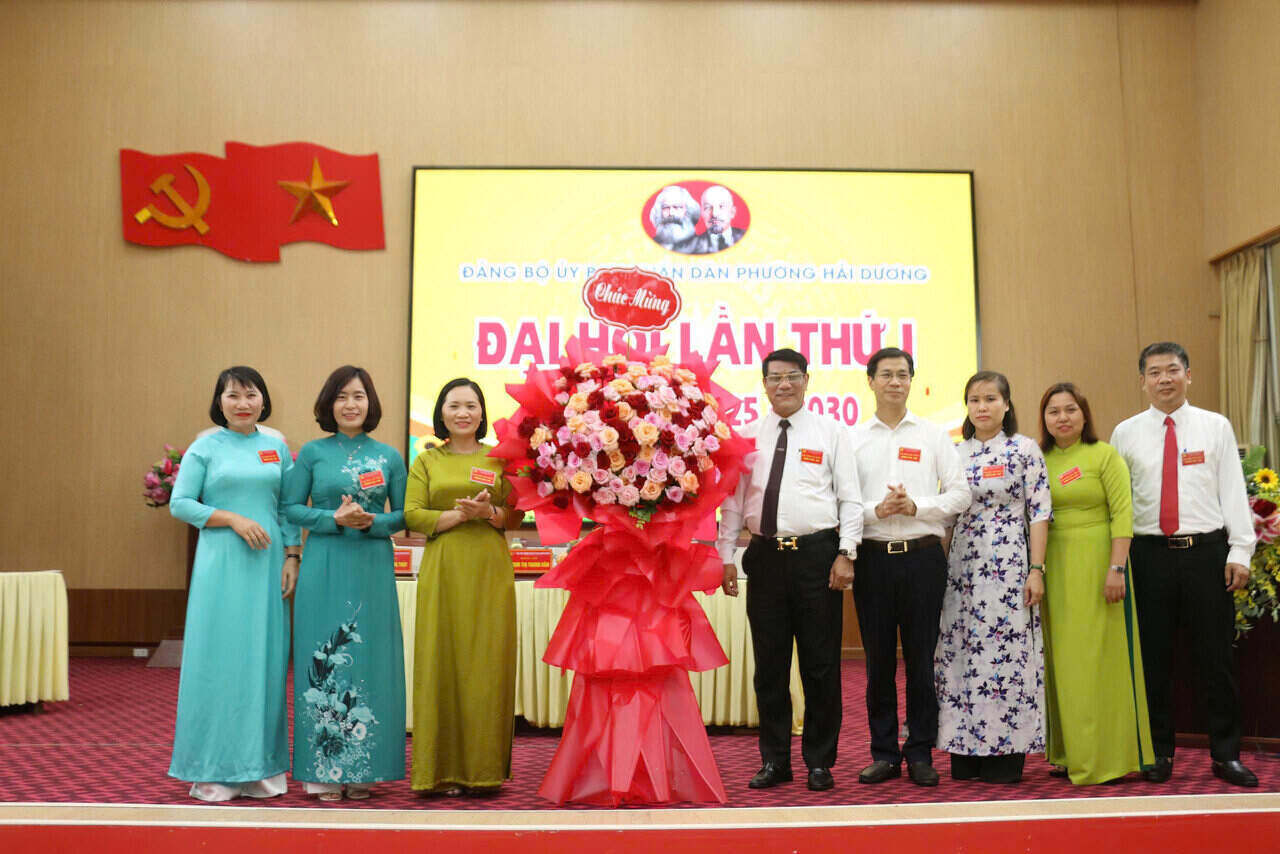 Dai hoi Dang bo UBND phuong Hai Duong, TP Hai Phong lan thu I thanh cong tot dep. Anh: Quoc Tung