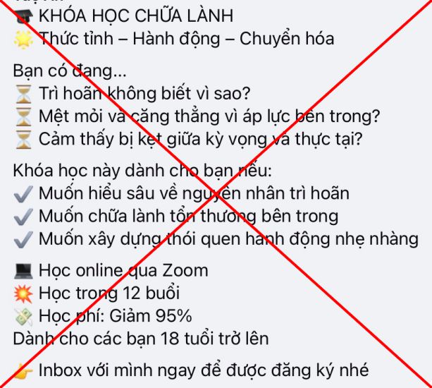 Nhung loi moi goi khoa hoc chua lanh qua Zoom voi gia uu dai. Anh: Nhan vat cung cap