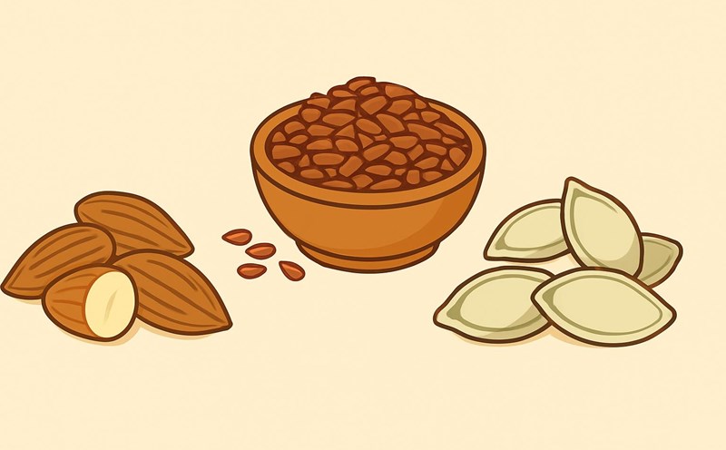 3 types of nuts help prevent uric acid spikes. Graphic photo: Hoang Loc