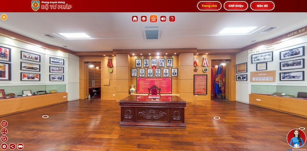 Phong truyen thong so Bo Tu phap voi cong nghe thuc te ao VR360. Anh: Bo Tu phap