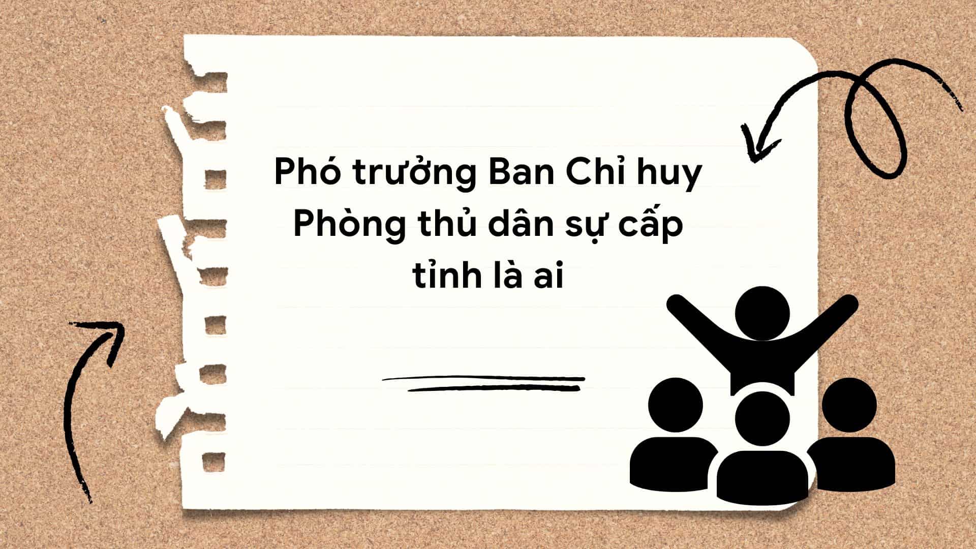 Le chef adjoint du Comite de commandement de la defense civile au niveau provincial qui est-il