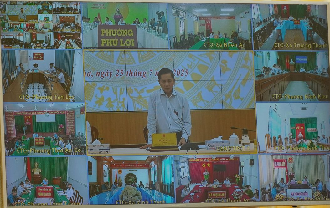 Tu khi thuc hien chinh quyen 2 cap tu ngay 1.7.2025, TP Can Tho da co 3 lan hop truc tuyen voi cac dia phuong de kip thoi thao go kho khan. Anh: Phuong Anh
