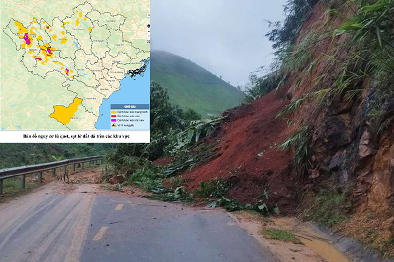많은 서북부 산악 지방이 산사태 위험에 직면해 있습니다. 사진: Tan Van