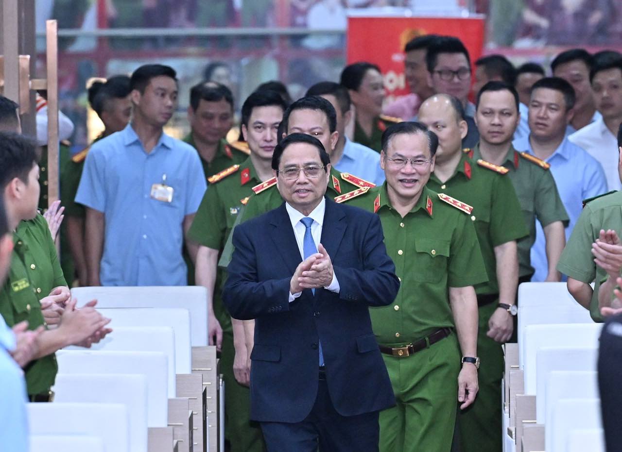 Uy vien Bo Chinh tri, Thu tuong Chinh phu Pham Minh Chinh du hoi nghi. Anh: Hai Nguyen