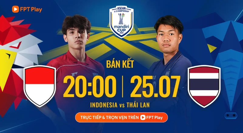 U23 Indonesia met U23 Thailand in the U23 Southeast Asian Semi-final. Photo: FPT Play