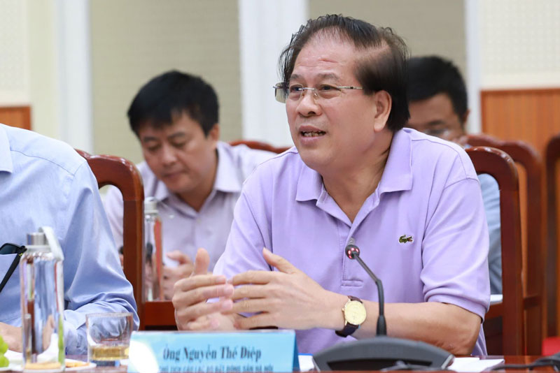 Ong Nguyen The Diep - Pho Chu tich CLB Bat dong san Ha Noi. Anh: To The.