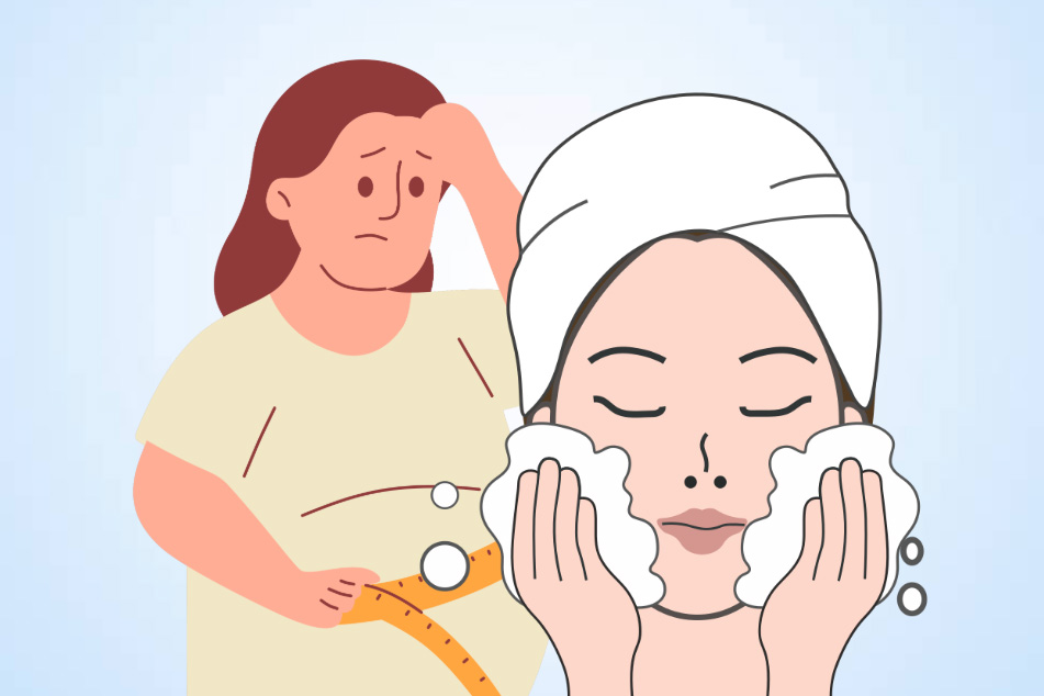 Few people notice that being overweight also has a significant impact on skin health. Graphics: Thien Nhan