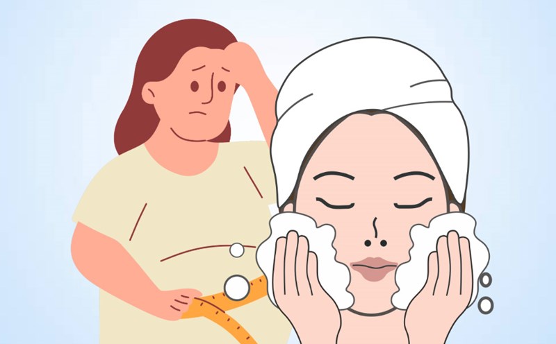 Few people notice that being overweight also has a significant impact on skin health. Graphics: Thien Nhan