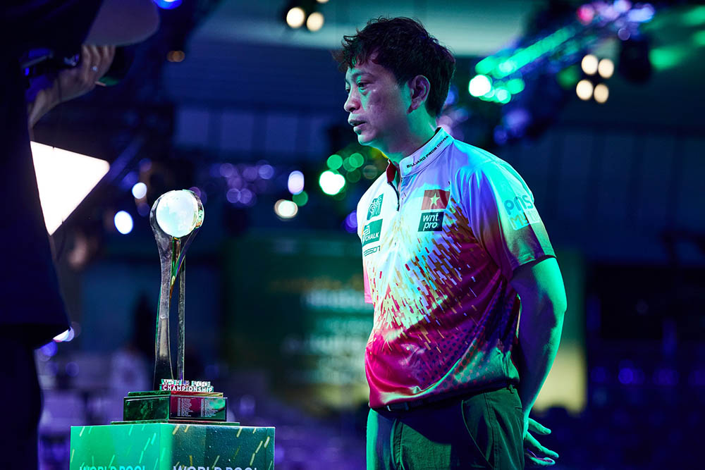 Duong Quoc Hoang은 2025년 세계 포켓 9볼 대회 16강에 이름을 올리지 못했습니다. 사진: Matchroom
