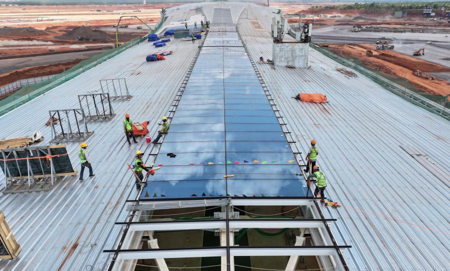Construction des lots de travaux du projet d'aeroport de Long Thanh (Dong Nai). Photo fournie par le maître d'ouvrage