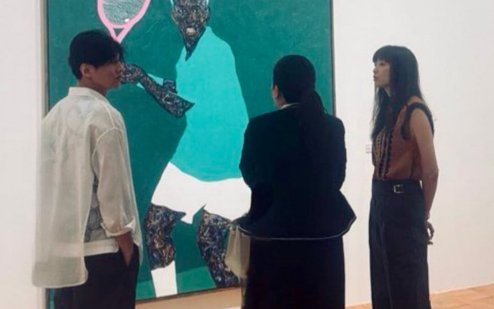 Won Bin va Lee Na Young xuat hien cung nhau. Anh: Chup tu clip