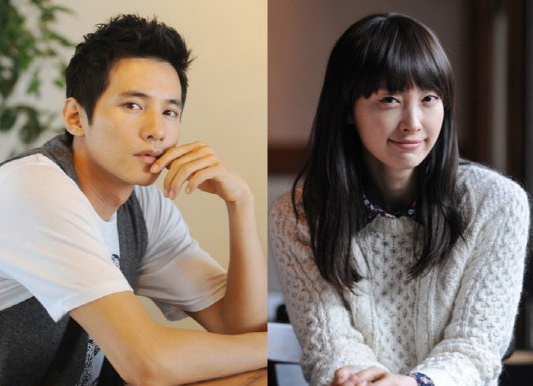 ウォンビンとイ・ナヨン。写真:映画撮影