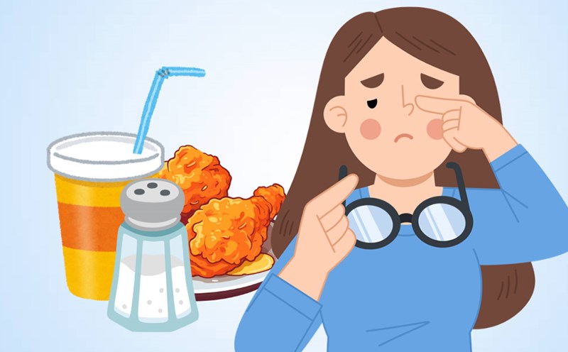 Foods that silently harm your vision. Graphics: Thien Nhan