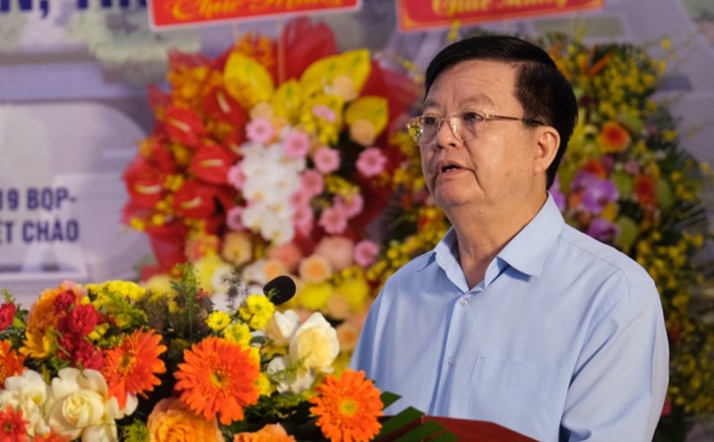Deputy Prime Minister Mai Van Chinh spoke at the groundbreaking ceremony. Photo: Phong Linh.