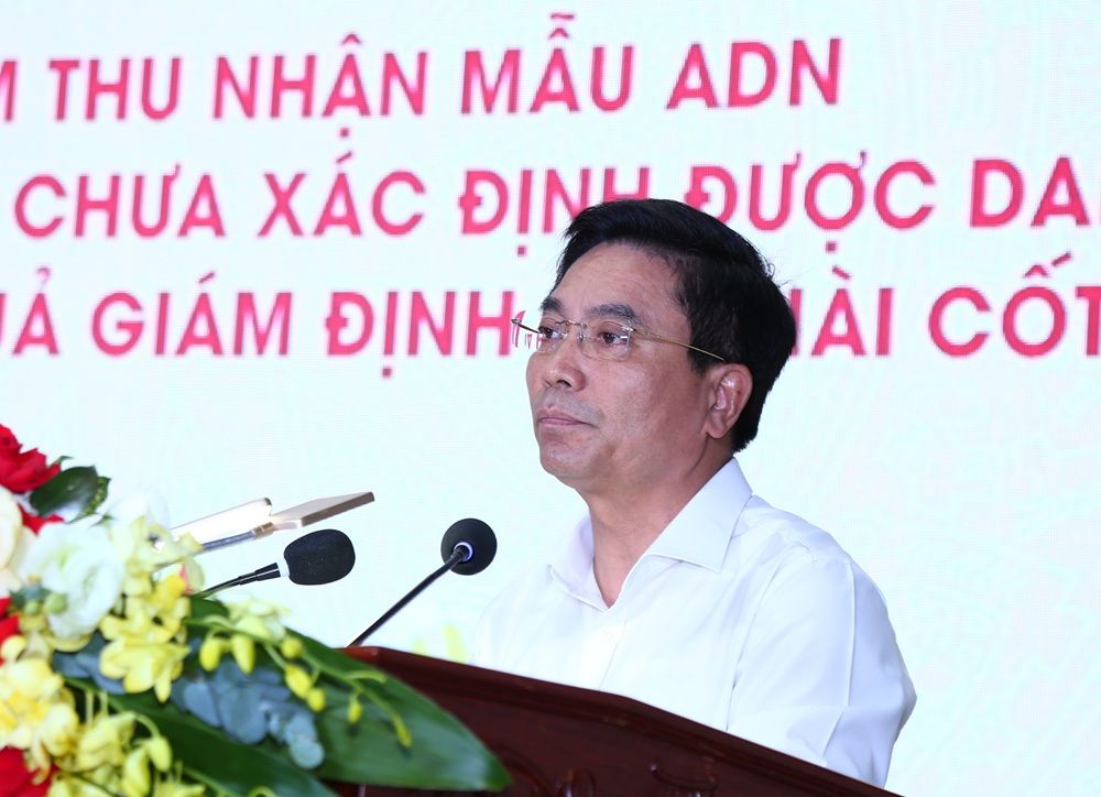 Bi thu Tinh uy Thanh Hoa Nguyen Doan Anh phat bieu tai hoi nghi. Anh: Cong an Thanh Hoa