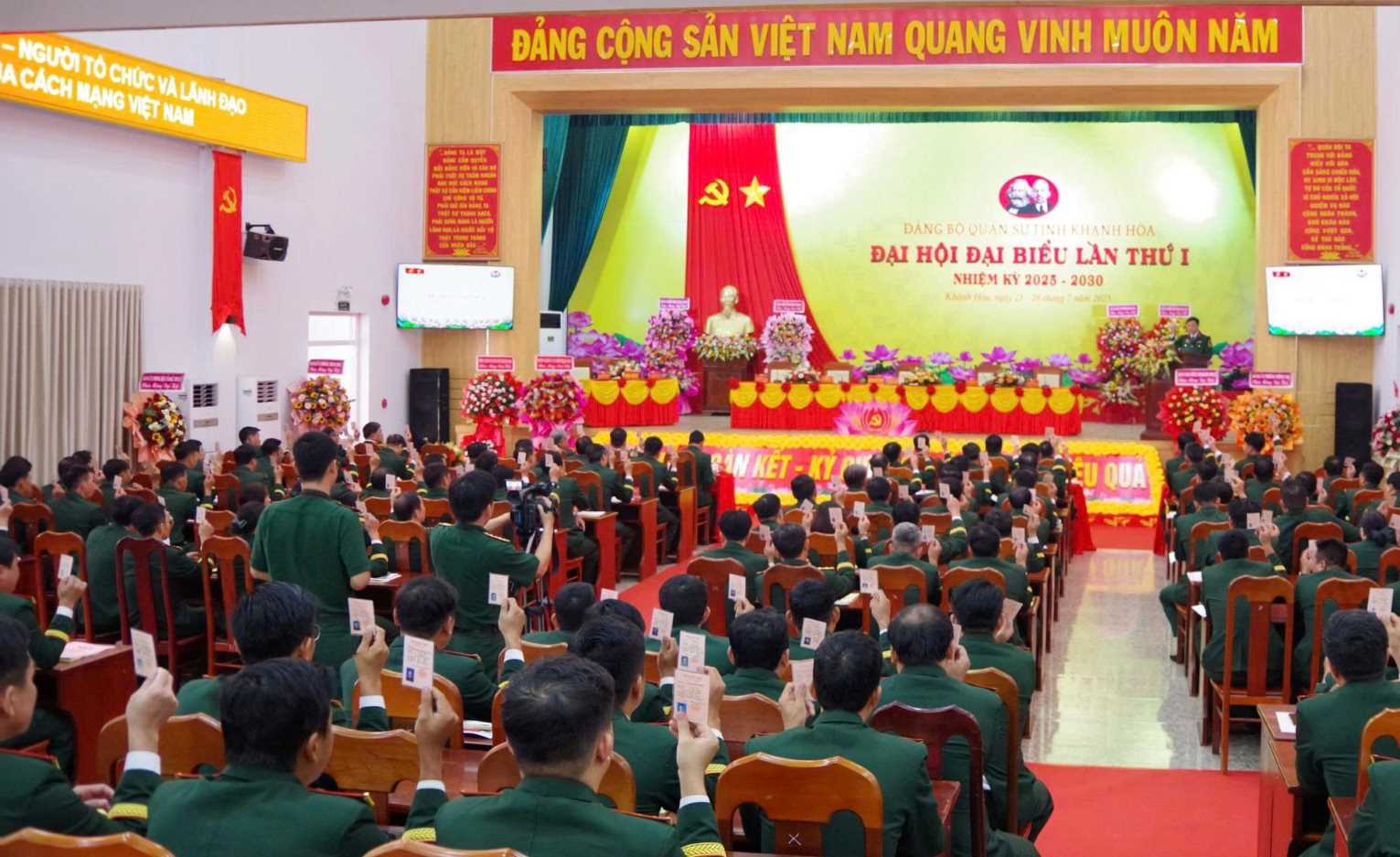 Toan canh Dai hoi dai bieu Dang bo Quan su tinh Khanh Hoa lan thu nhat, nhiem ky 2025 – 2030. Anh: Lam Hai
