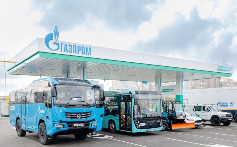 A gas station of Russian gas giant Gazprom. Photo: Gazprom