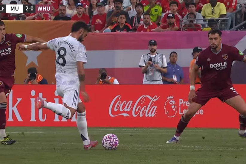 브루노 페르난데스는 맨유의 승리에서 빛나는 활약을 펼쳤습니다. 사진: 비디오 캡처