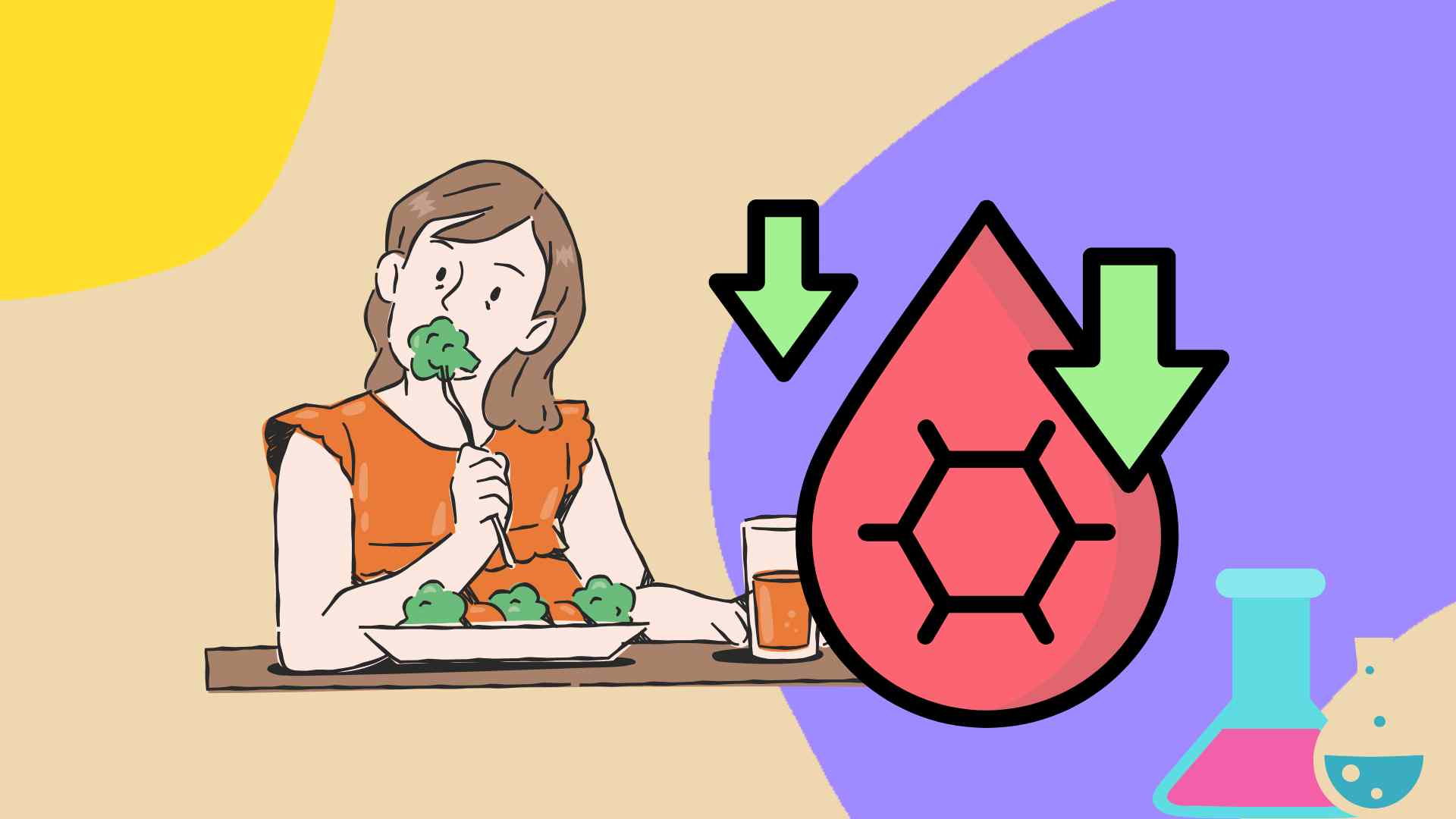 식사 전 혈당 강하 팁 놀라운 효과. 그래픽 이미지: Thai Anh