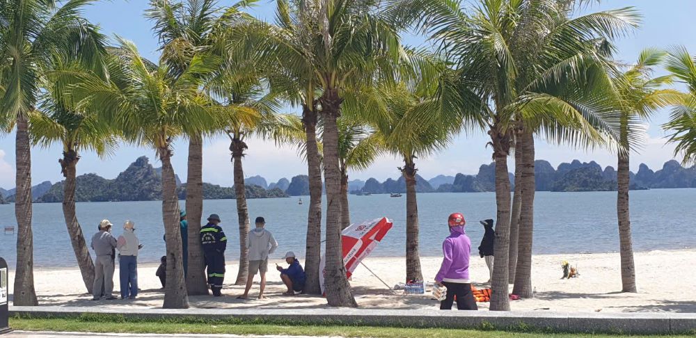 La plage de Hon Gai - ou des noyades se sont produites. Photo : Nguyen Hung