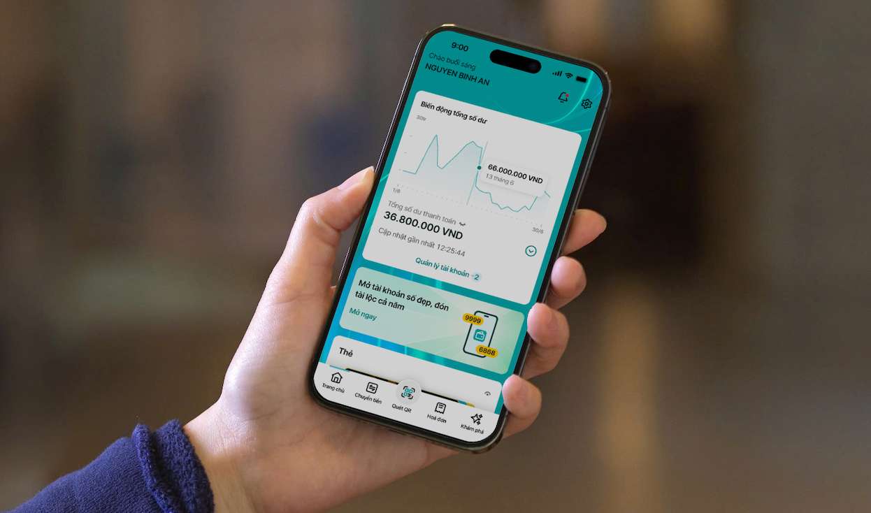 Ung dung ngan hang so ABBANK the he moi huong den trai nghiem nhanh chong, toi uu cho da dang khach hang: Ca nhan, Ho kinh doanh, Gia dinh hien dai. Anh: ABBank