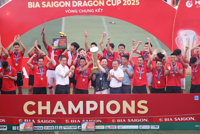 Thien Khoi la nha vo dich giai bong da 7 nguoi Quoc gia 2025. Anh: Minh Hieu