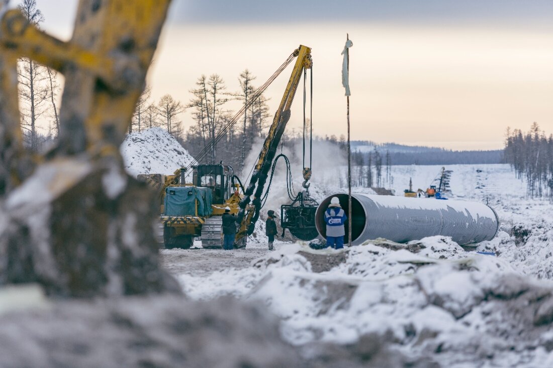 Duong ong Suc manh Siberia du kien dat cong suat toi da 38 ti m2 trong nam 2025. Anh: Gazprom