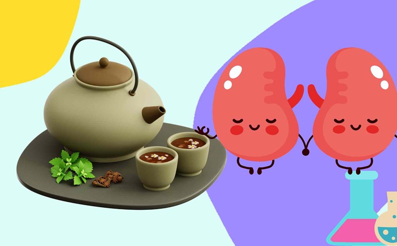Herbal tea helps the kidneys effectively filter out toxins. Graphic photo: Thai Anh