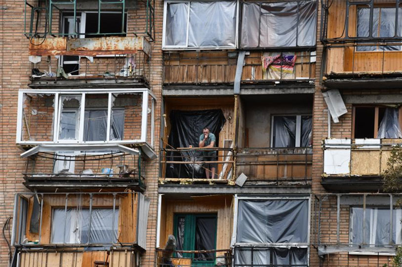 Un edificio en la provincia rusa de Kursk dañado tras un ataque ucraniano en agosto de 2024. Foto: Xinhua