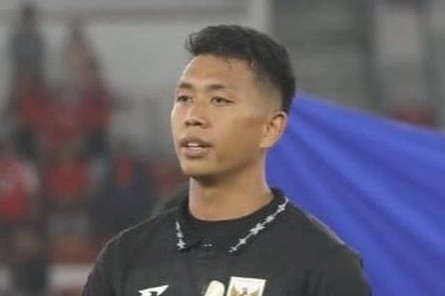 U23 인도네시아의 골키퍼 무함마드 아르디샤가 U23 베트남과의 결승전을 앞두고 자신감을 보이고 있습니다. 사진: 비디오 캡처