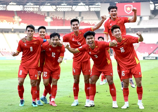 U23 Viet Nam huong den lan thu 3 lien tiep vo dich giai U23 Dong Nam A. Anh: VFF