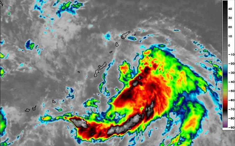 Storm No. 4 Comay revived on July 28 after weakening into a tropical depression. Photo: Weathernerds