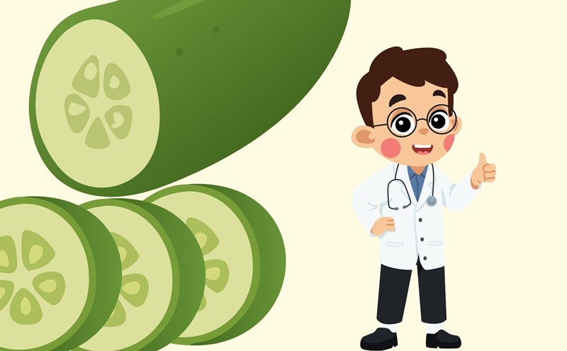 Cucumbers help maintain moisture and promote the excretion of toxins through urine, which is very beneficial for the kidneys. Graphic photo: Huong Son
