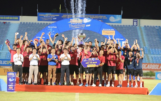 Ninh Binh won the Thien Long Tournament (TLT S8) Thaigroup Cup 2025 before V.League 2025-2026. Photo: Organizing Committee