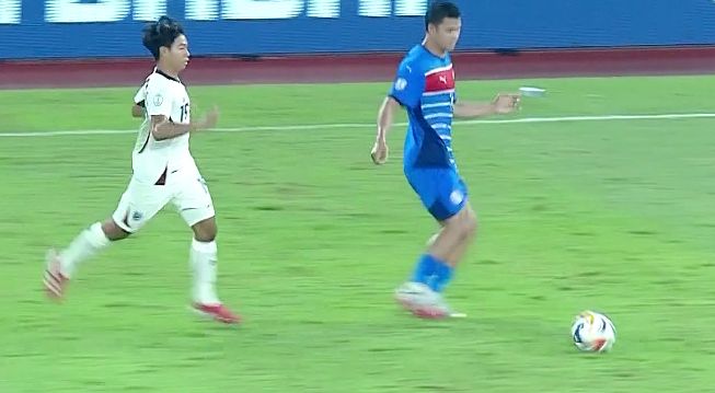 U23 Thailand won 3-1 against U23 Philippines. Photo cut from FPT Play video