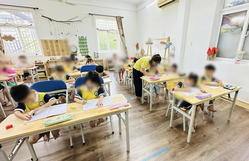 Non-public teachers in Lang Son are supported with 1.3 million VND/month. Photo: Happy School Kindergarten