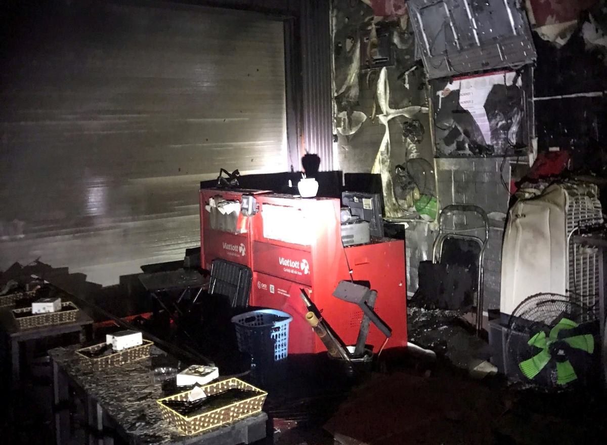 Scene de l'incendie. Photo : Police de la ville de Hai Phong