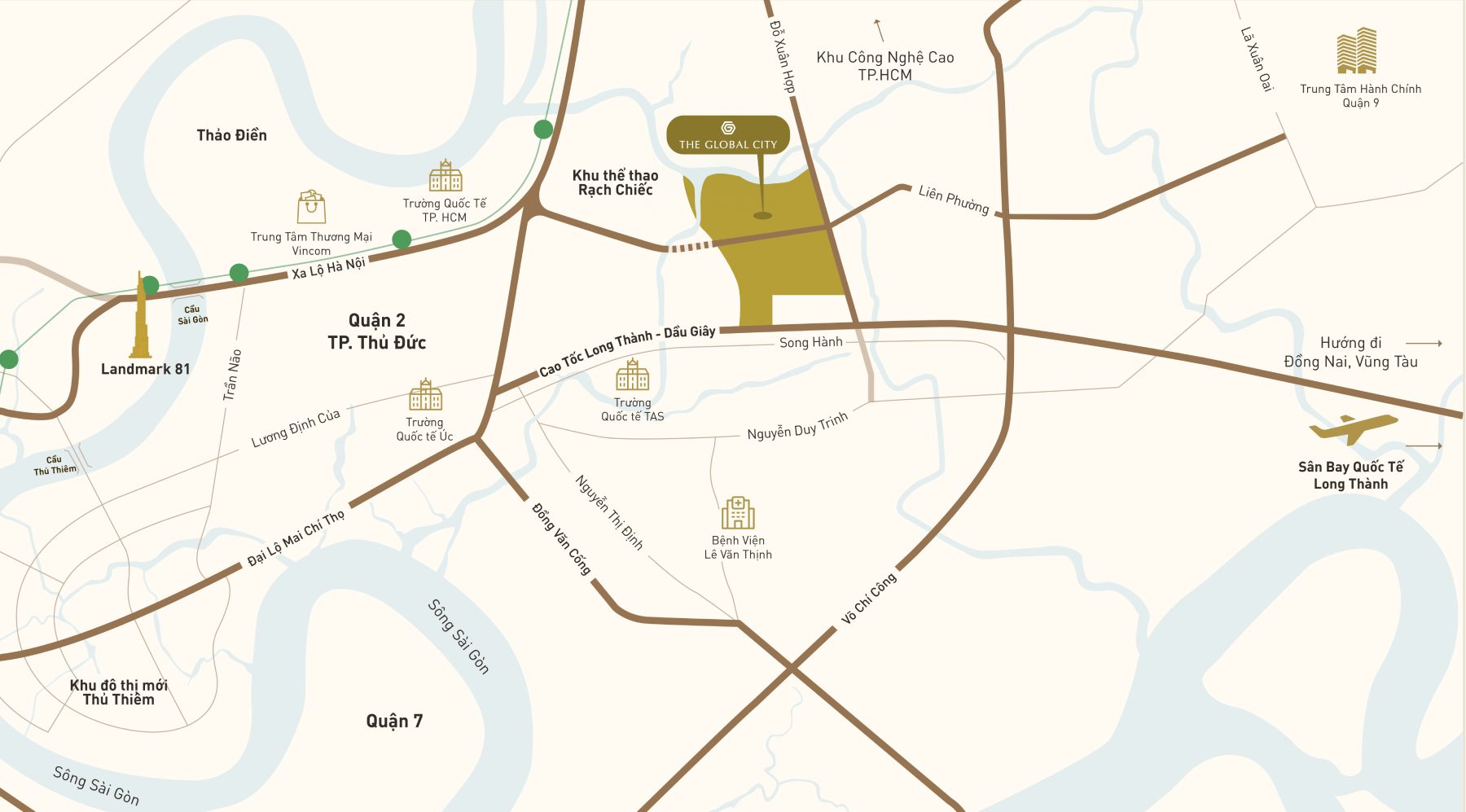 The Global City toa lac tai trung tam cua trung tam moi sieu do thi TPHCM