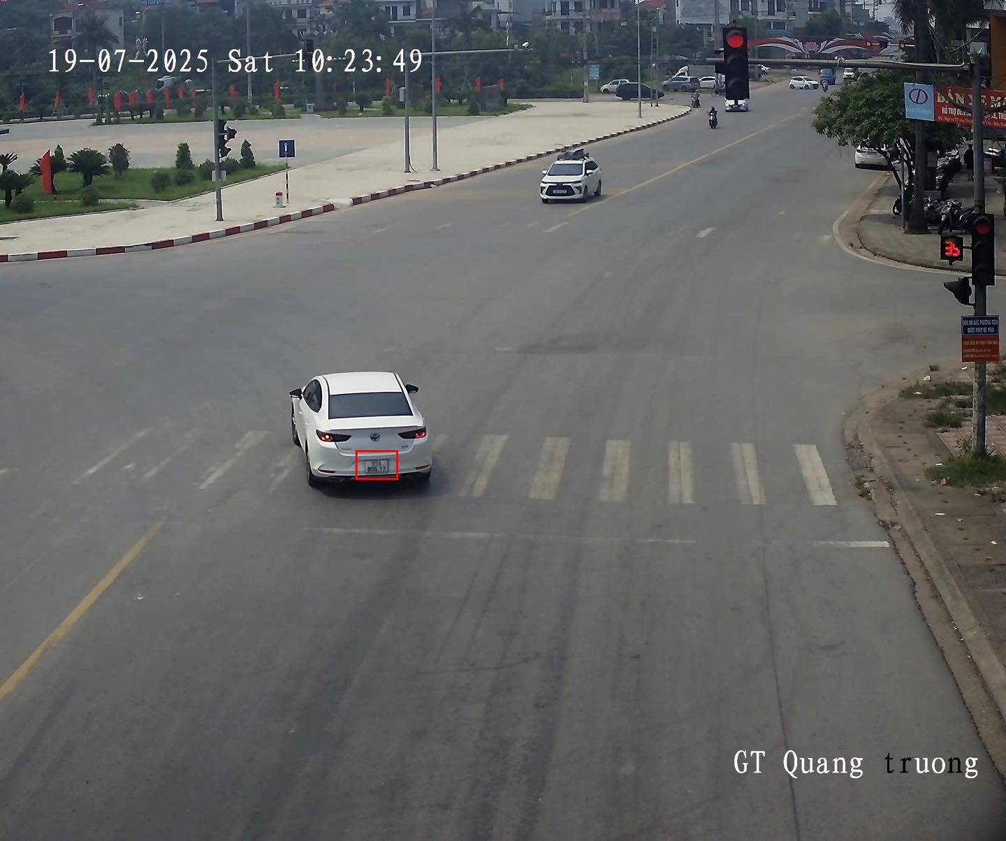 Vehiculo multado con calefaccion en Bac Ninh. Foto: Policia de Bac Ninh