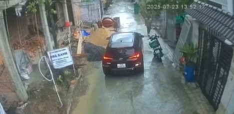 Hien truong xay ra su viec. Anh: Cat tu clip ban doc cung cap