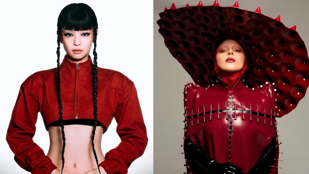 ジェニー、BLACKPINK、レディー・ガガ。写真:YGエンターテインメント、ポスター.