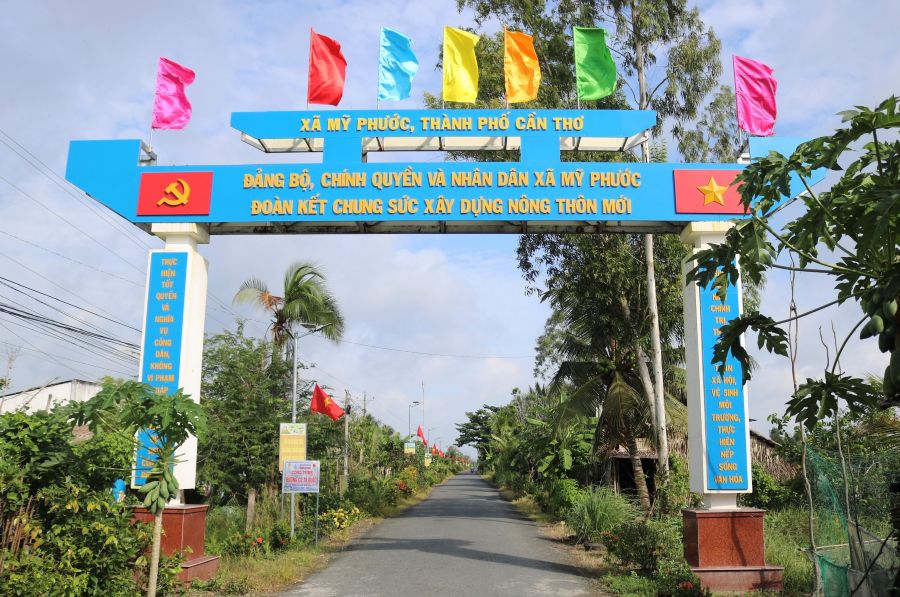 Duong co To quoc dai 13km tai xa My Phuoc, TP Can Tho. Anh: Anh Khoa