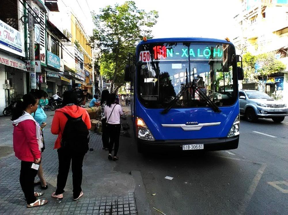 La ligne de bus 150 change de trajet de Nga ba Tan Van a la nouvelle gare routiere de Mien Dong. Photo : Centre de gestion des transports publics de Ho Chi Minh-Ville