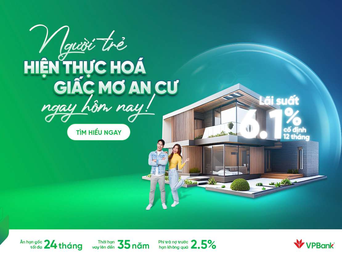 Gói vay mua nhà cho người trẻ của VPBank triển khai được nhiều người đánh giá là cạnh tranh nhất trên thị trường. Ảnh: VPBank