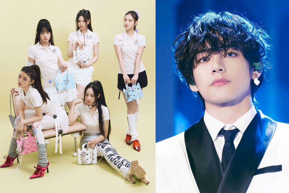 Newjeans and V（BTS）。写真：Ador/Bighit Music